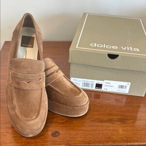 Dolce Vita Yanni chestnut suede loafers